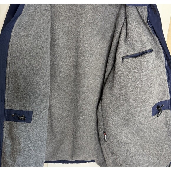 Lands' End Parka Coat Mens Tall XL 46-48 Navy Blue Full Zip Hooded Fleece Lined - Picture 9 of 16